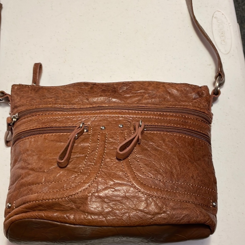 Stone & Co Brown Leather Crossbody Purse